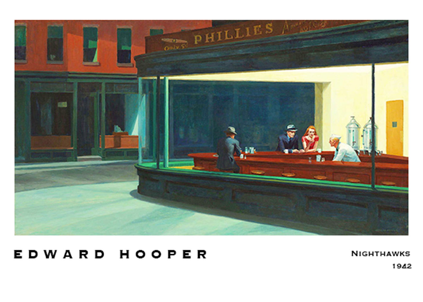 Edward Hooper - Nighthawks Poster - Hakyarts