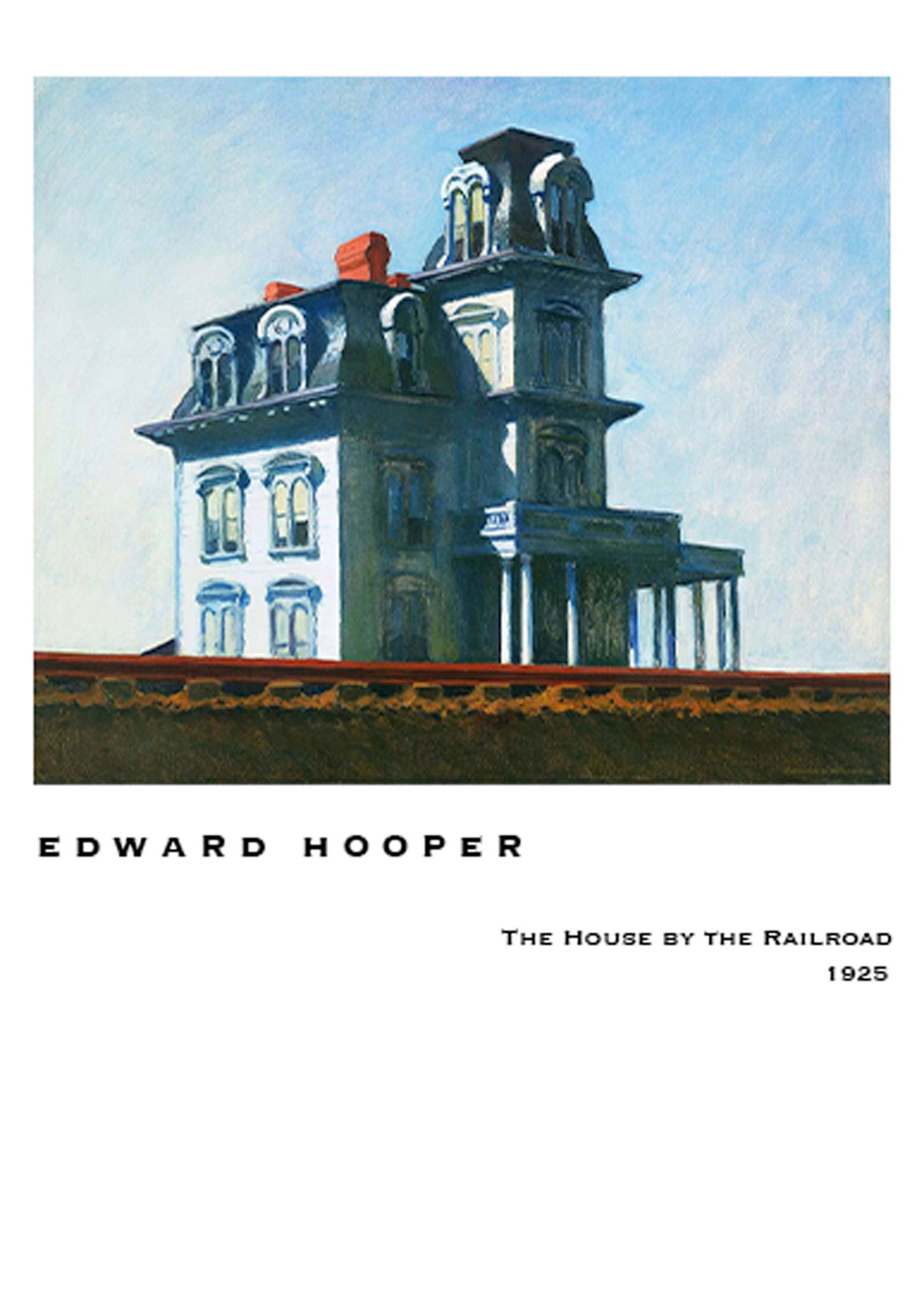 Edward Hooper - The House At The Railroad Poster - Hakyarts