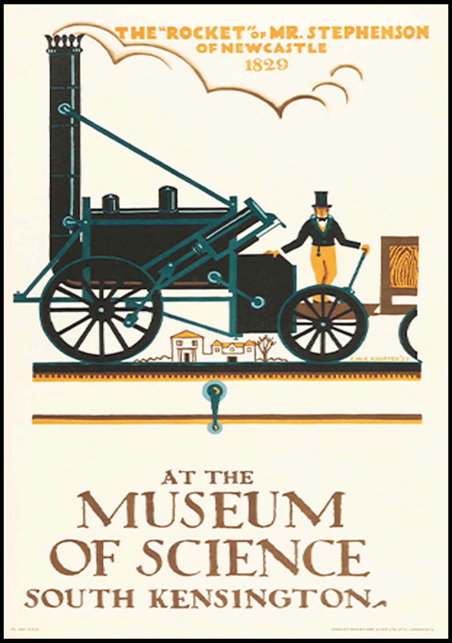 Edward McKnight Kauffer - At The Museum Of Science South Kensington Poster - Hakyarts