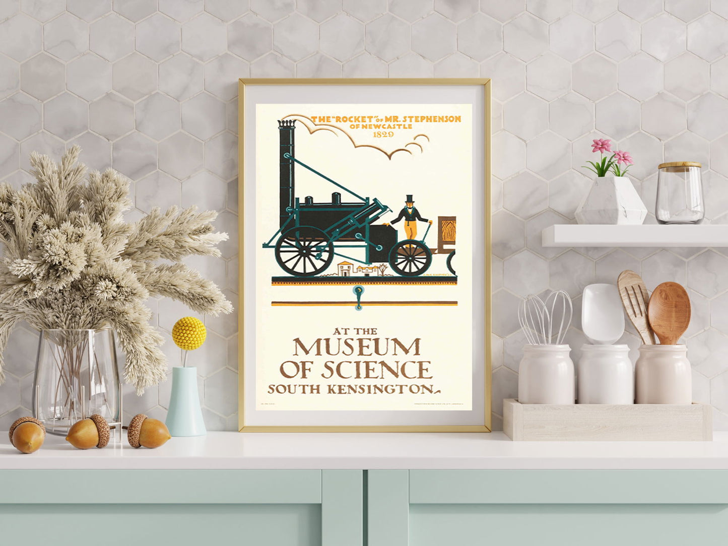 Edward McKnight Kauffer - At The Museum Of Science South Kensington Poster - Hakyarts