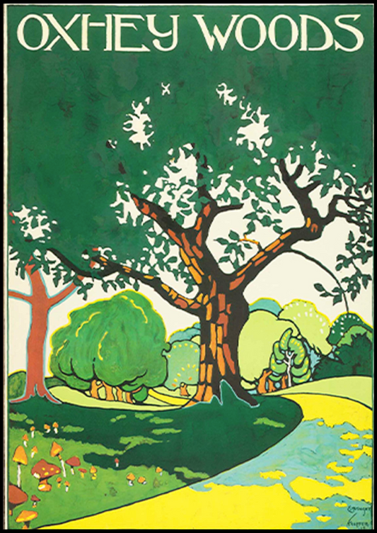 Edward McKnight Kauffer - Oxhey Woods Poster - Hakyarts