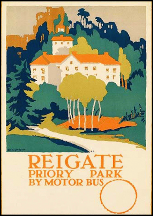 Edward McKnight Kauffer - Reigate Poster - Hakyarts