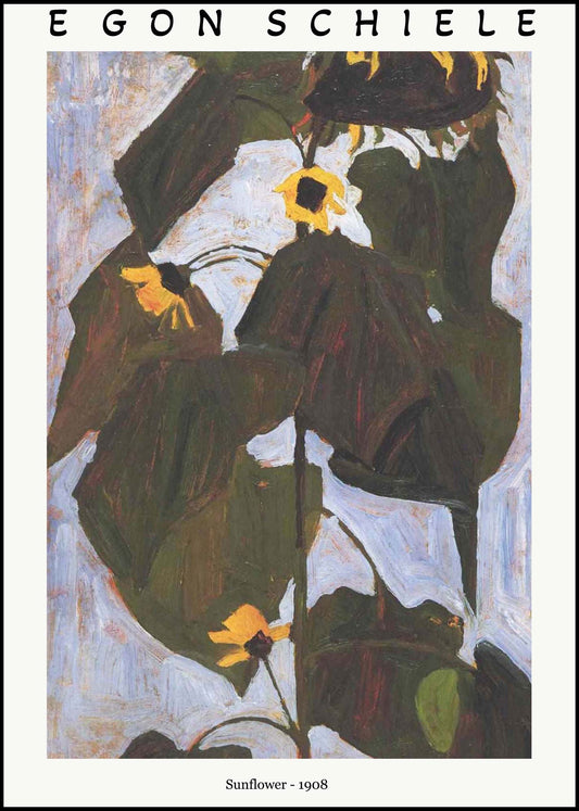 Egon Schiele - Sunflower Poster - Hakyarts