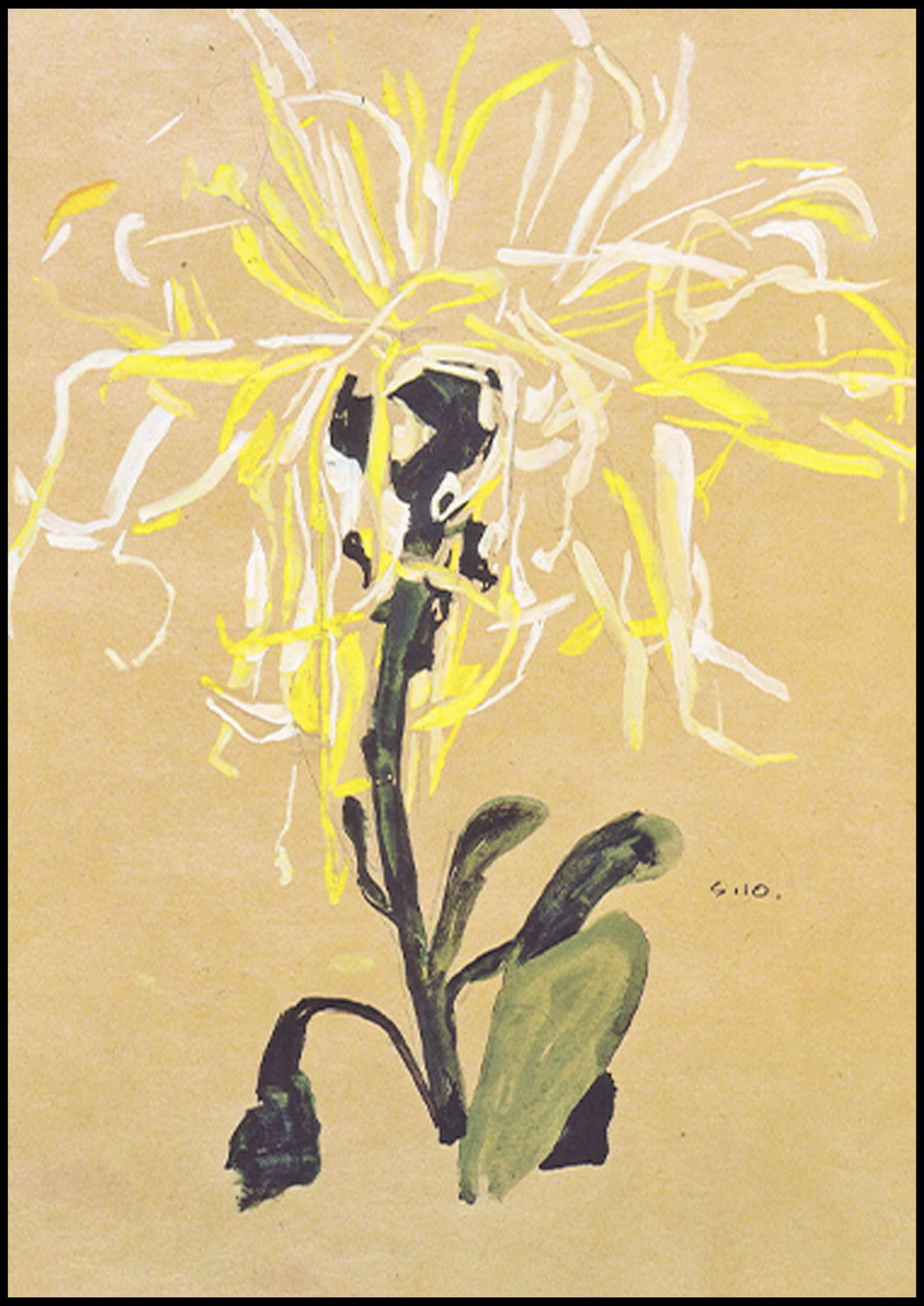 Egon Schiele - Yellow Chrysanthemum - Hakyarts