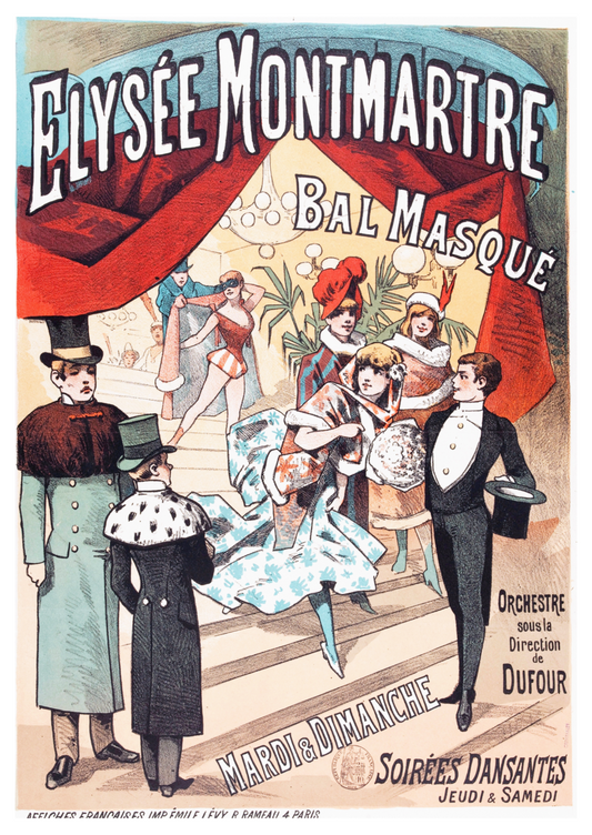 Elysee Montmartre Bal Masque  Poster - Hakyarts