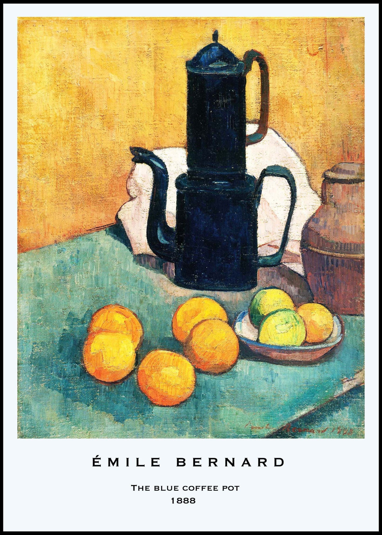 Émile Bernard - The Blue Coffee Pot Poster - Hakyarts