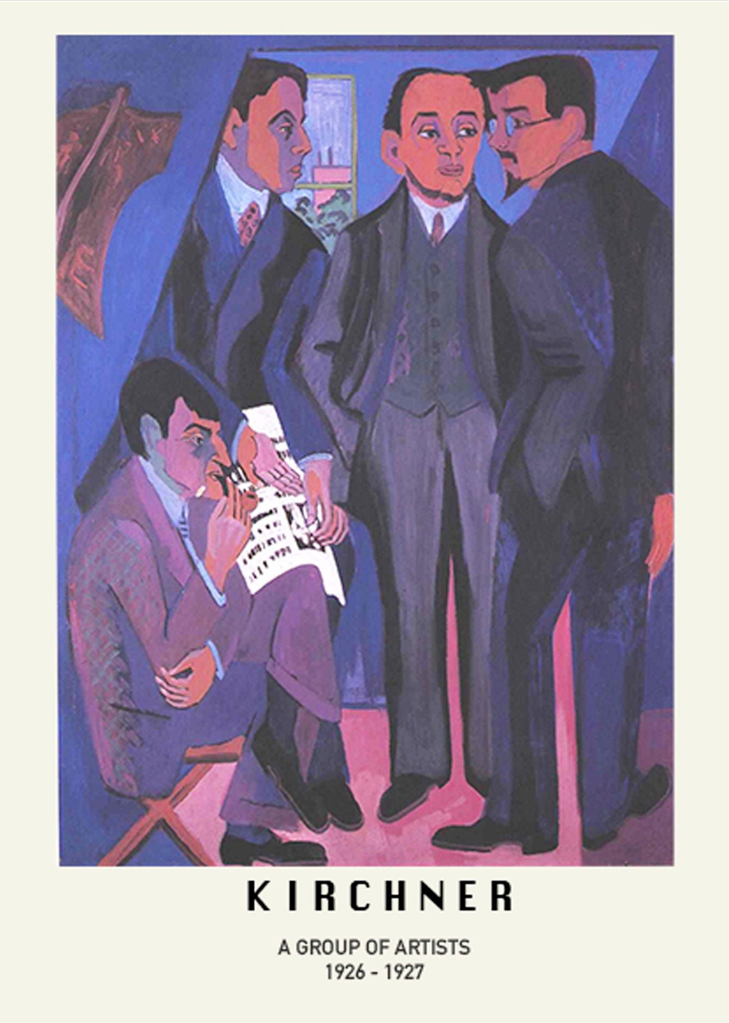 Ernst Ludwig Kirchner - A Group of Artists Poster - Hakyarts