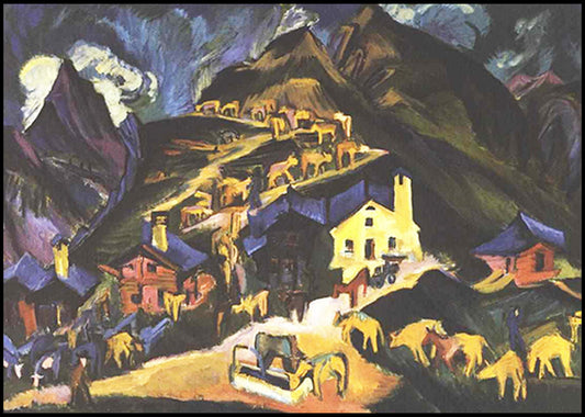 Ernst Ludwig Kirchner - Farmers Driving Cattle - Hakyarts