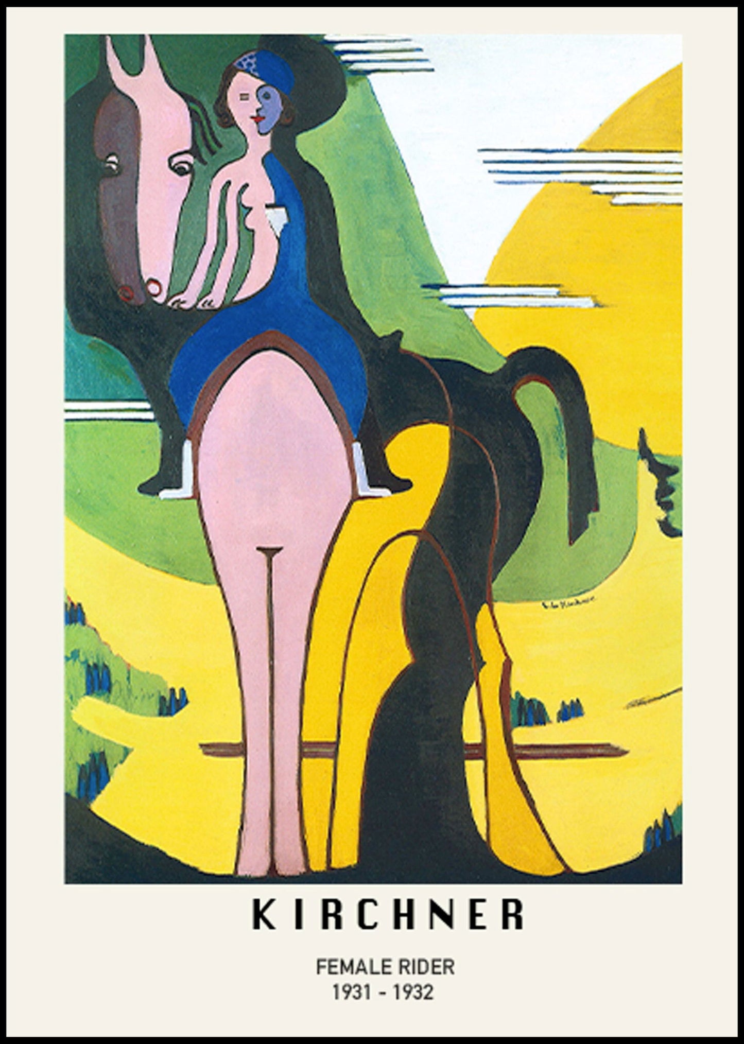 Ernst Ludwig Kirchner - Female Rider Poster - Hakyarts