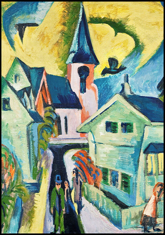 Ernst Ludwig Kirchner - Konigstein with Red Church - Hakyarts