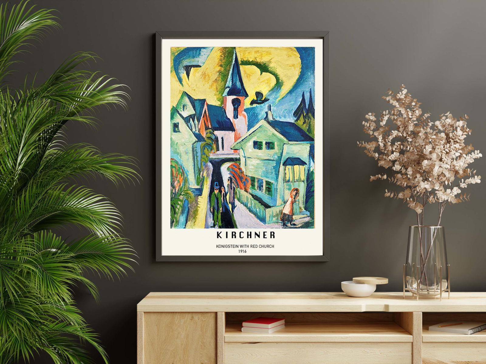 Ernst Ludwig Kirchner - Konigstein with Red Church Poster - Hakyarts