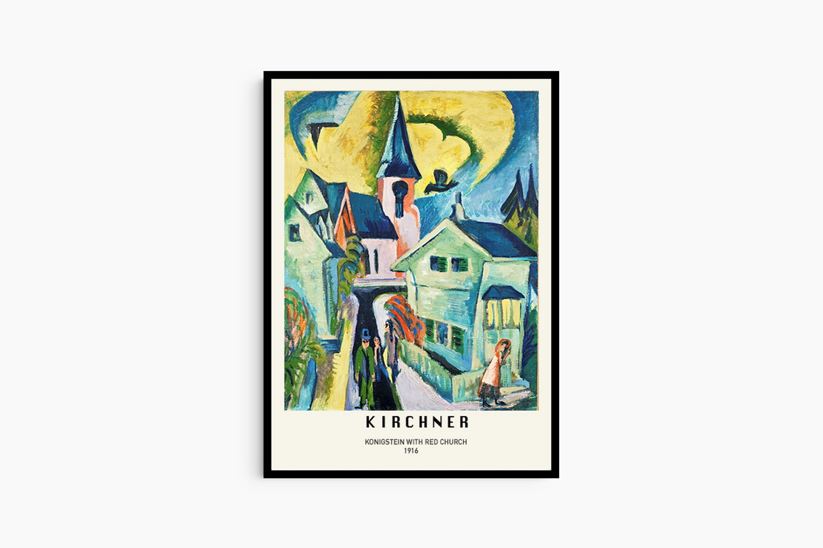 Ernst Ludwig Kirchner - Konigstein with Red Church Poster - Hakyarts