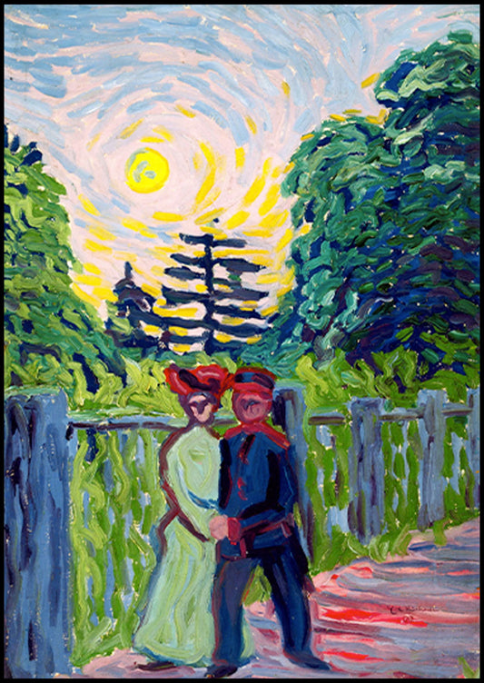 Ernst Ludwig Kirchner - Moonrise, Soldier and Maiden - Hakyarts