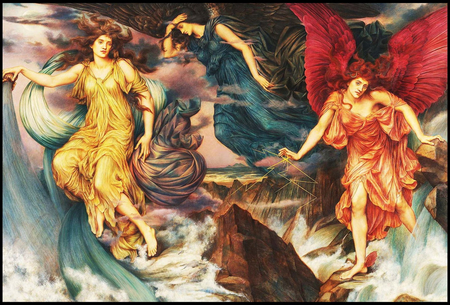 Evelyn De Morgan - The Storm Spirits - Hakyarts