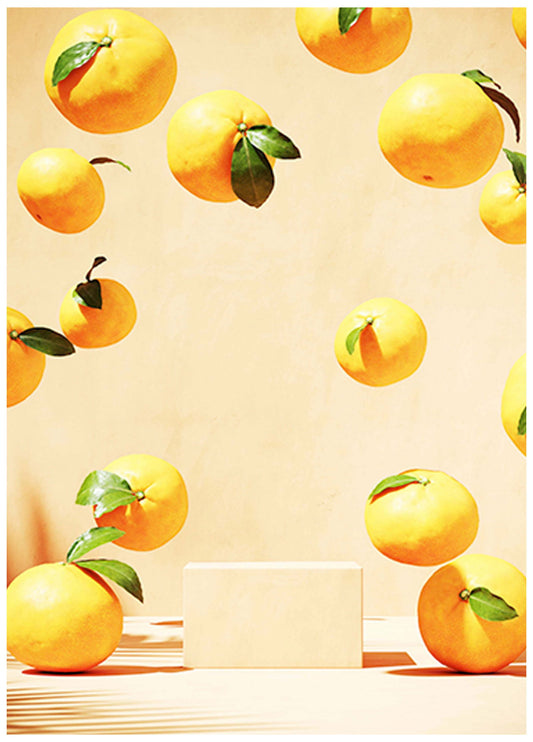 Floating Oranges Poster - Hakyarts