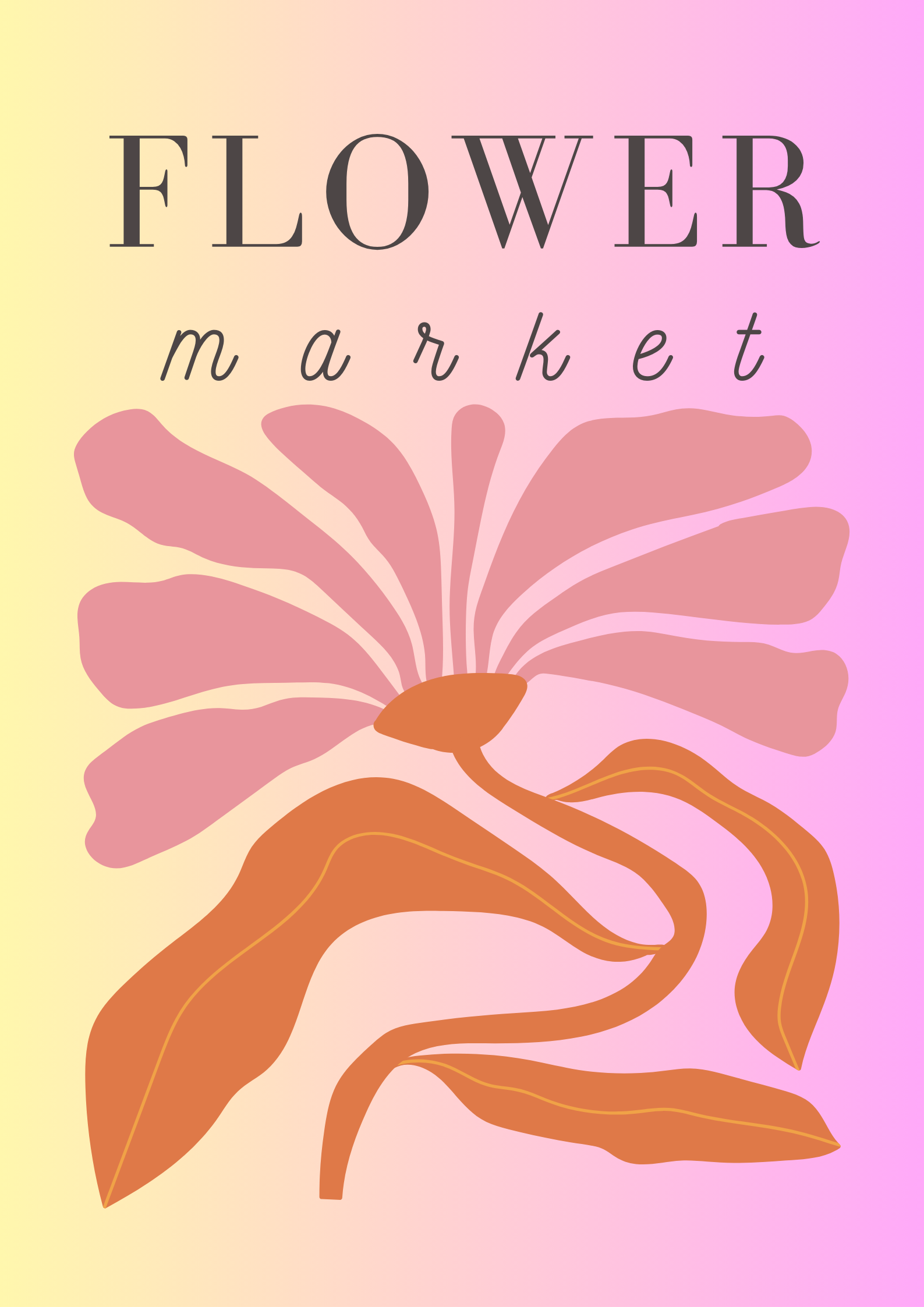 Flower Market Poster - Hakyarts