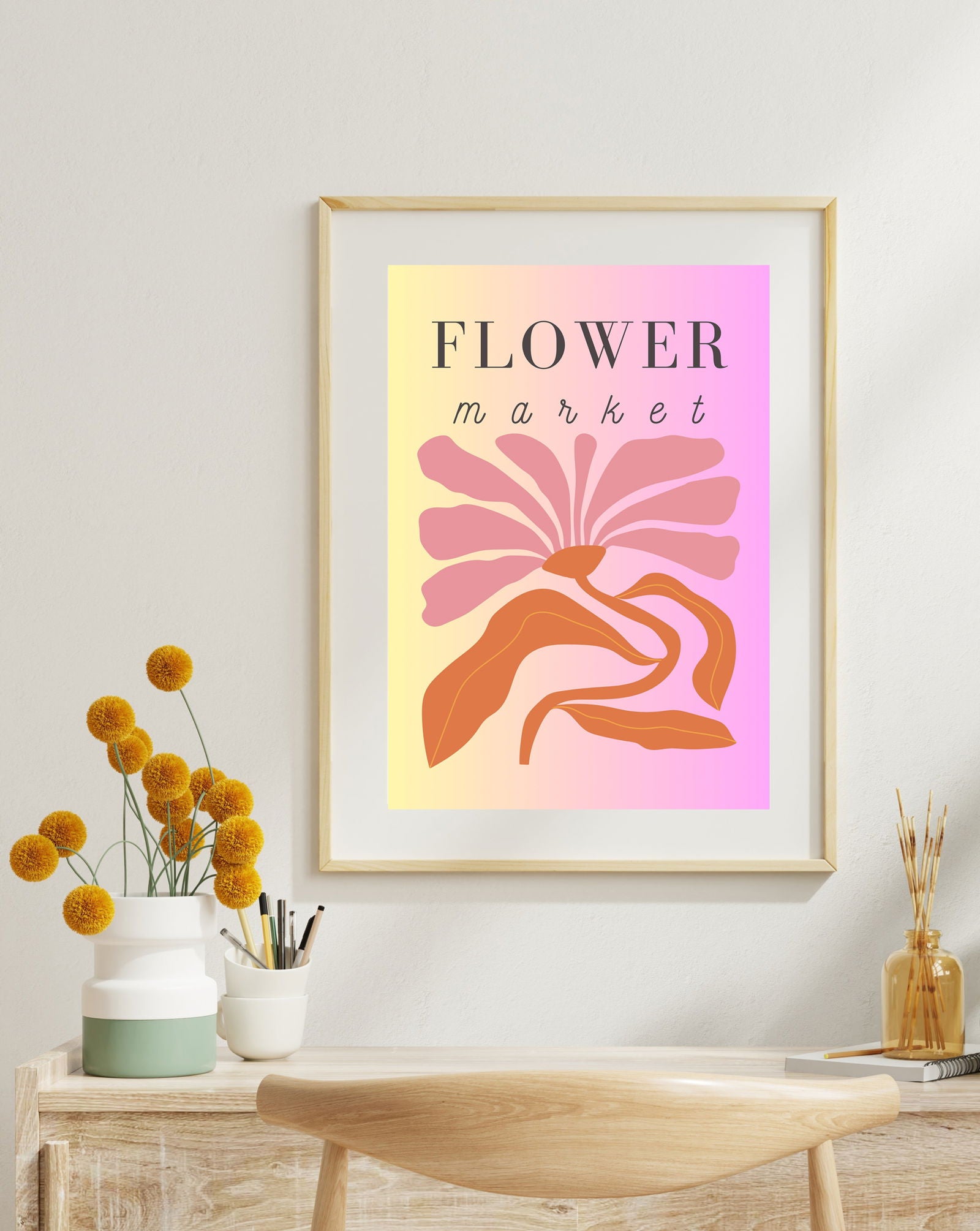 Flower Market Poster - Hakyarts