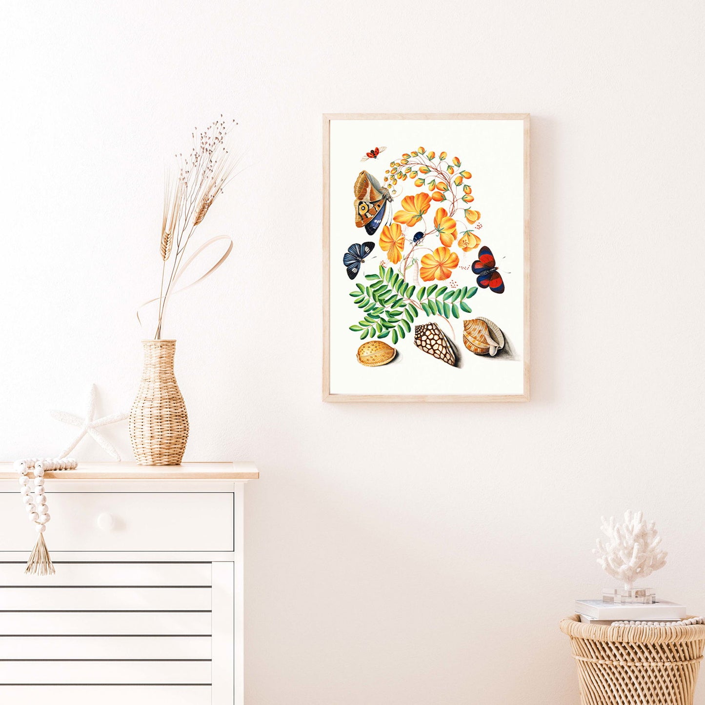 Flowers and Butterflies Poster - Hakyarts