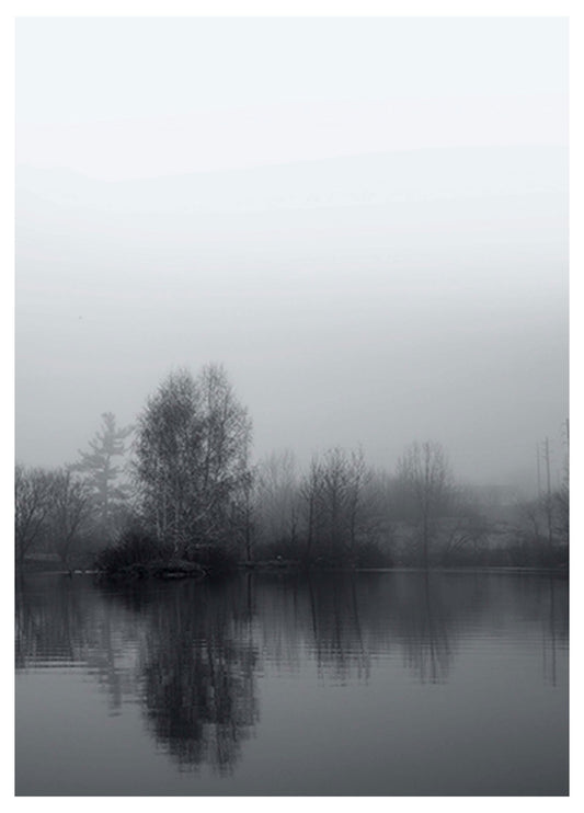 Foggy Lake Poster - Hakyarts