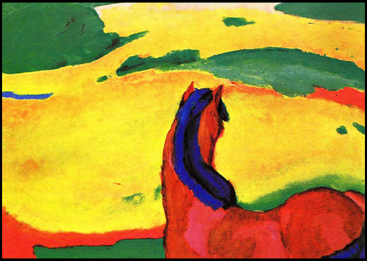 Franz Marc - Horse In A Landscape - Hakyarts