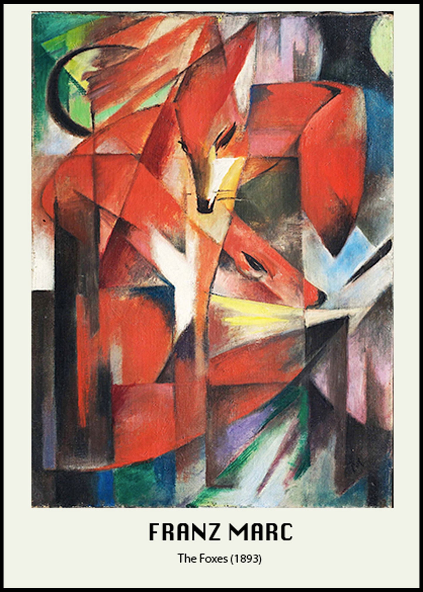 Franz Marc - The Foxes Poster - Hakyarts