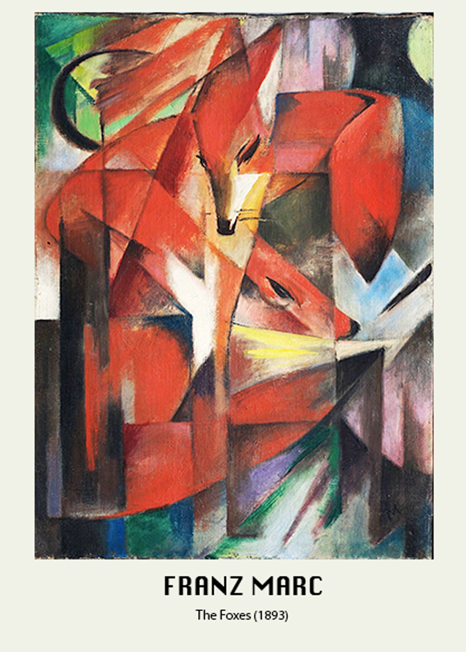 Franz Marc - The Foxes Poster - Hakyarts