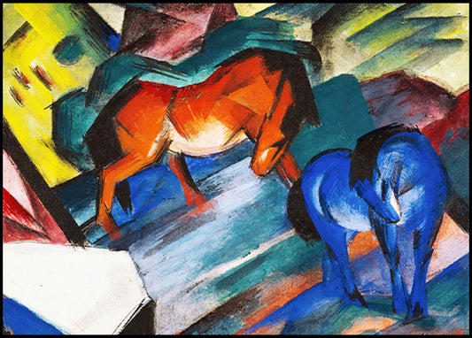 Franz Marc - Two Cats, Blue and Yellow - Hakyarts