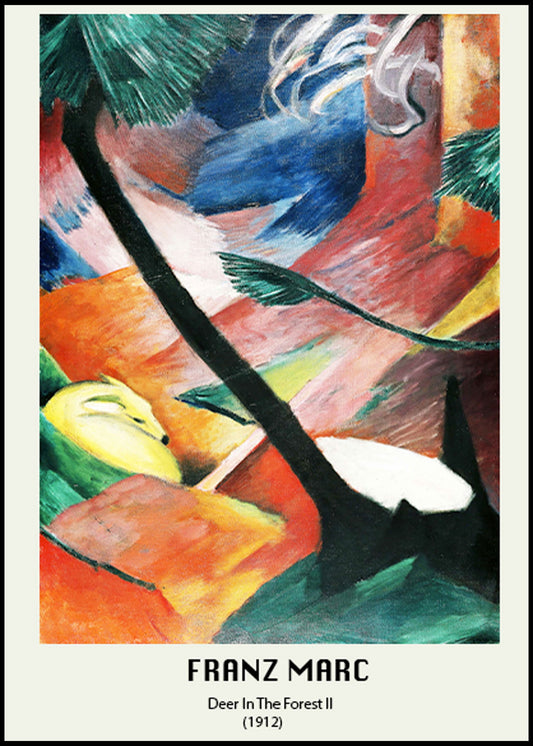 Franz Marc poster - Deer In The Forest Poster - Hakyarts