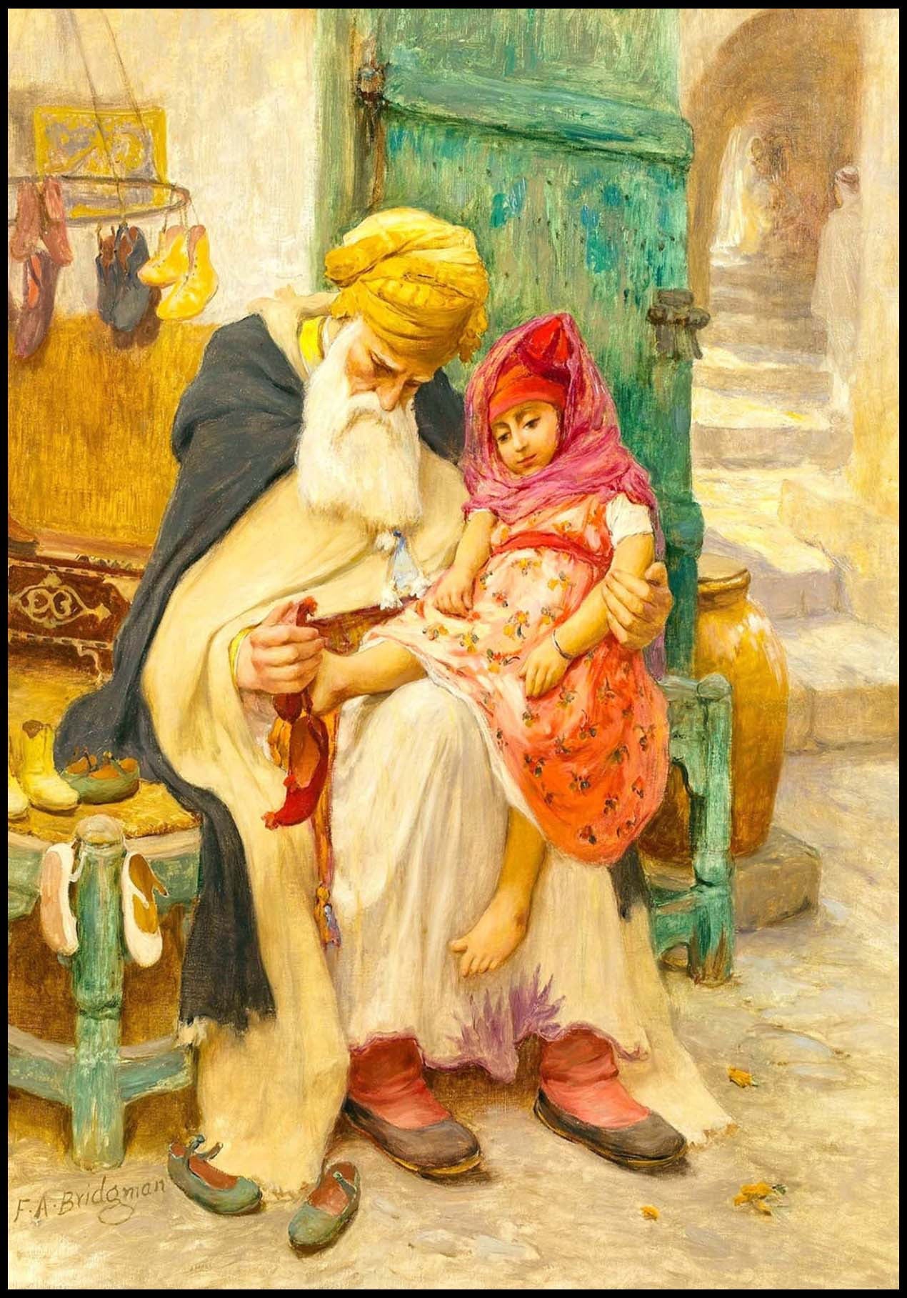 Frederick Arthur Bridgman - Les babouches - Hakyarts