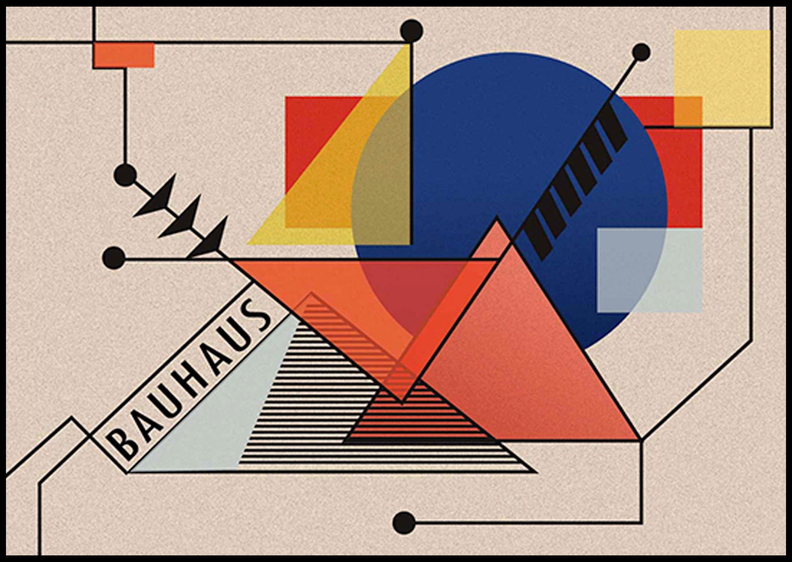 Geometric Bauhaus No 2 Poster - Hakyarts