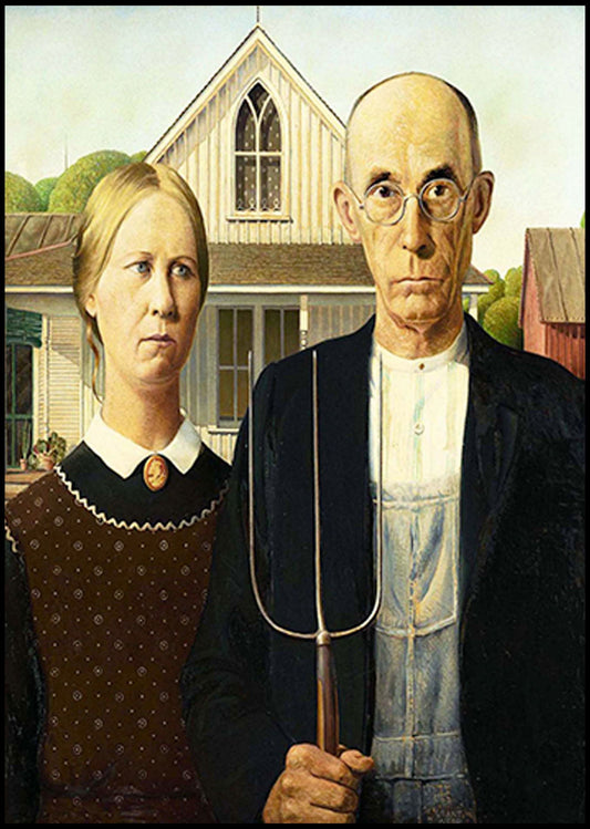 Grant Wood - American Gothic - Hakyarts