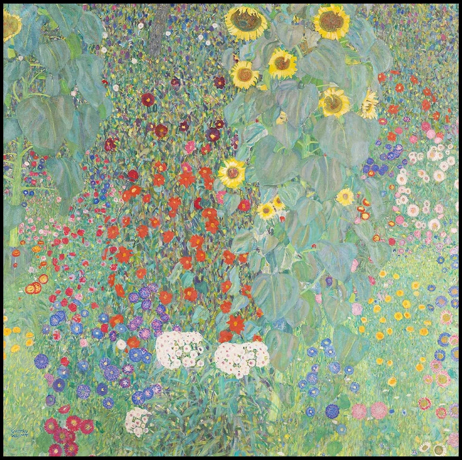 Gustav Klimt - Farm Garden with Sunflowers - Hakyarts