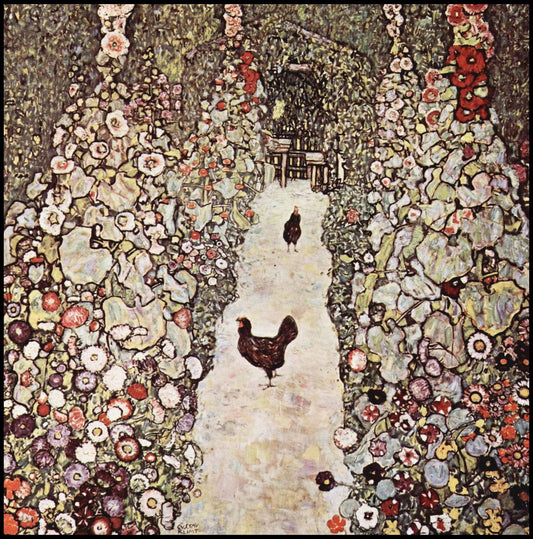 Gustav Klimt - Garden with Roosters - Hakyarts