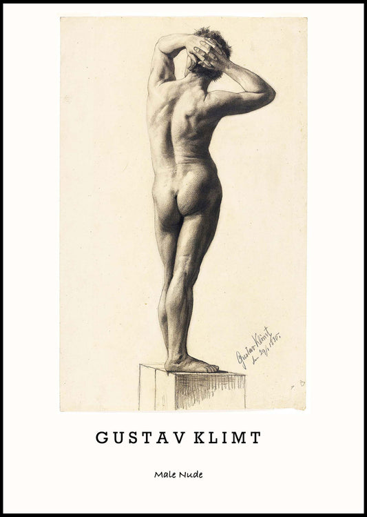 Gustav Klimt - Male Nude Poster - Hakyarts