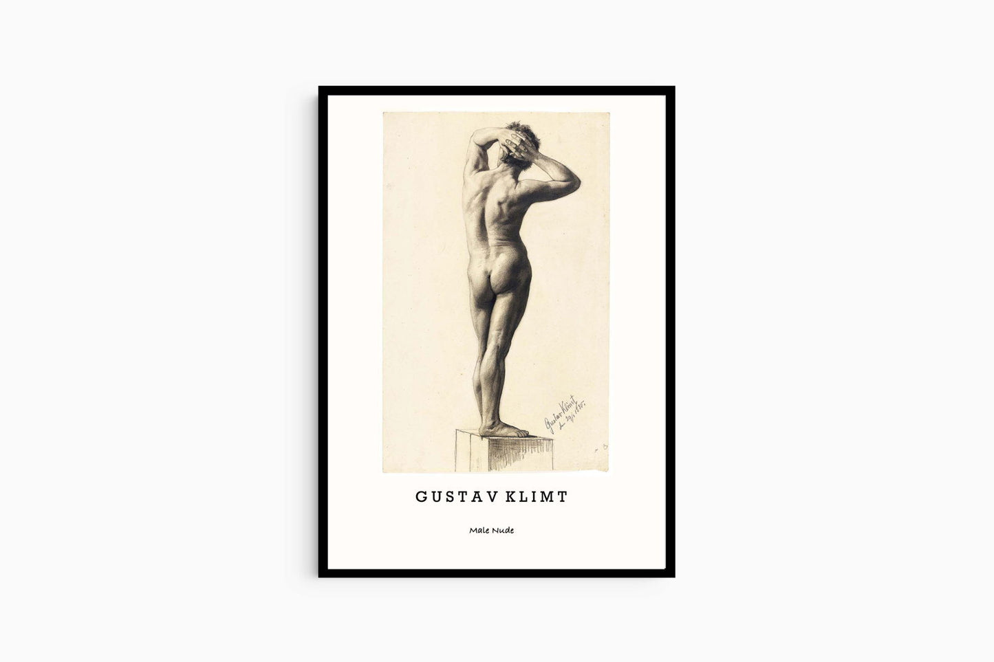 Gustav Klimt - Male Nude Poster - Hakyarts