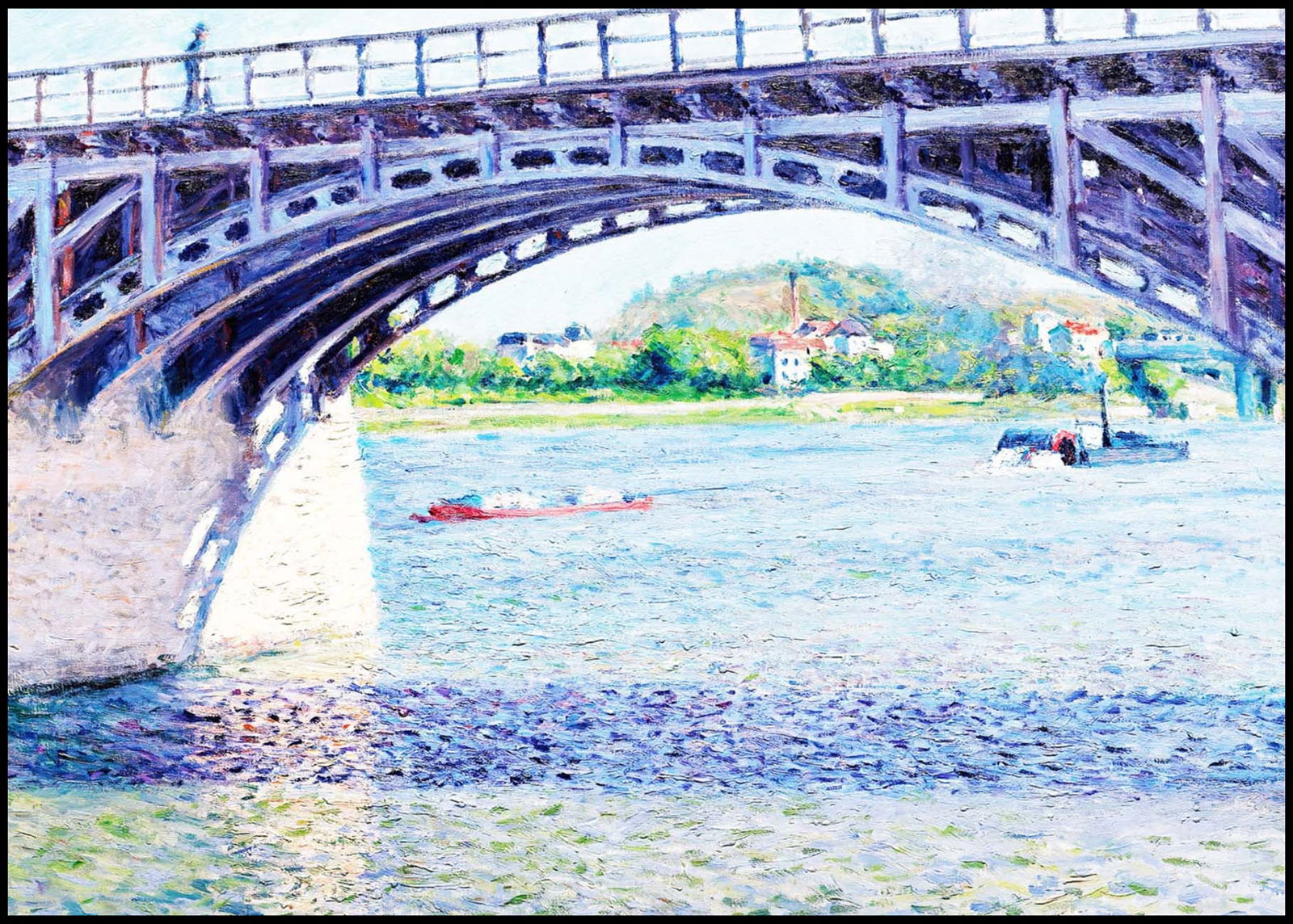 Gustave Caillebotte - Le Pont d’Argenteuil et la Seine - Hakyarts