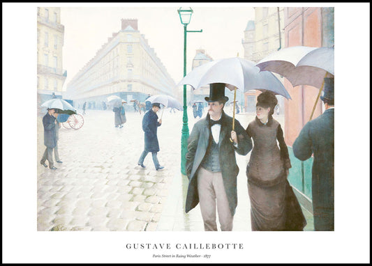 Gustave Caillebotte - Paris Street in Rainy Weather Poster - Hakyarts