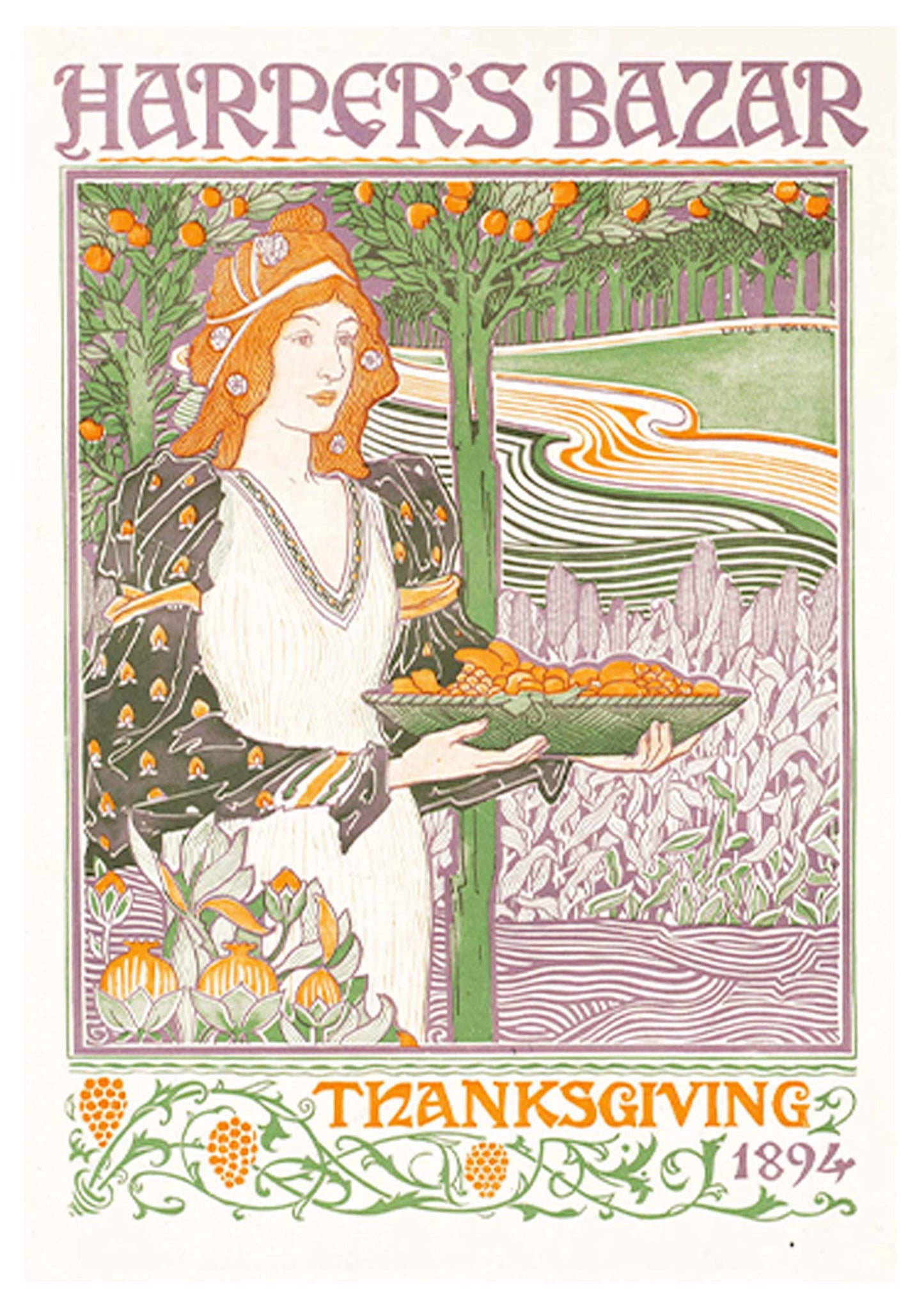 Harper's Bazar - Thanksgiving Poster - Hakyarts