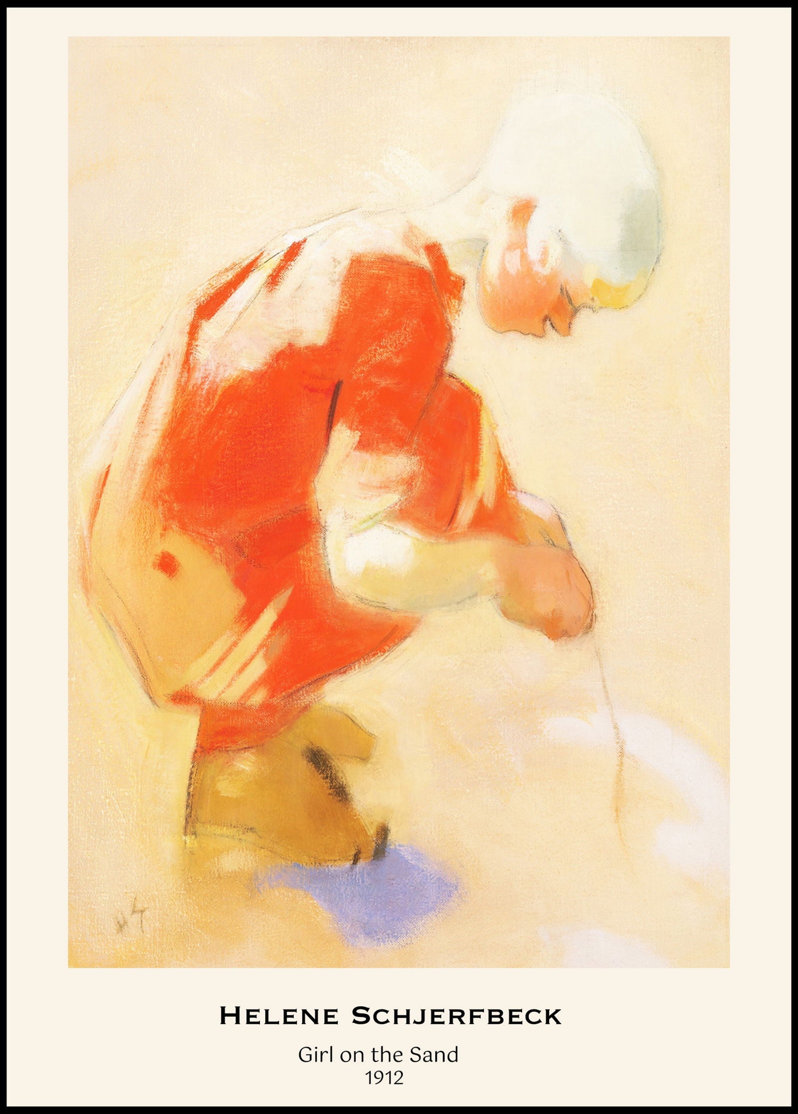 Helene Schjerfbeck - Girl on the Sand Poster - Hakyarts