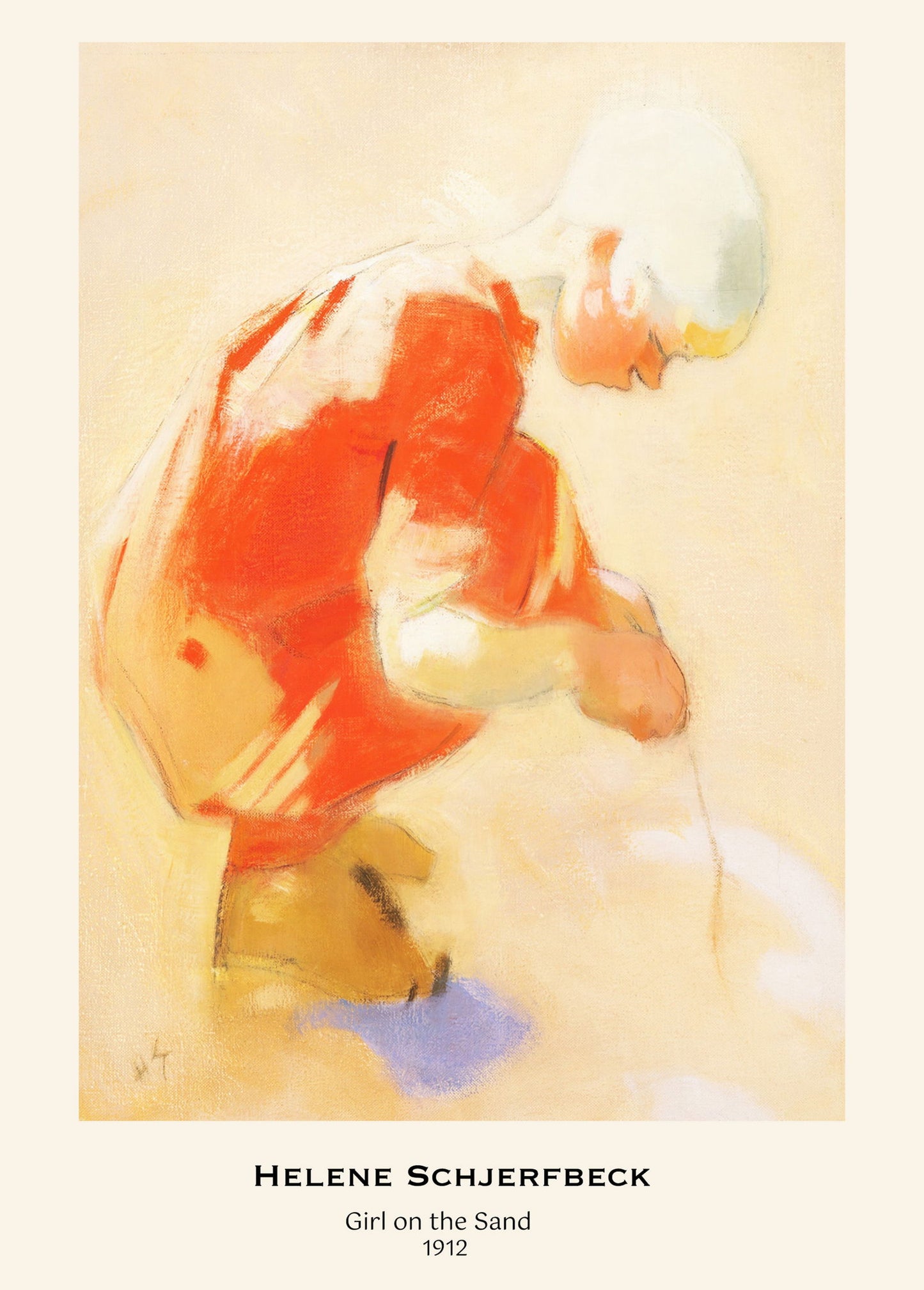 Helene Schjerfbeck - Girl on the Sand Poster - Hakyarts