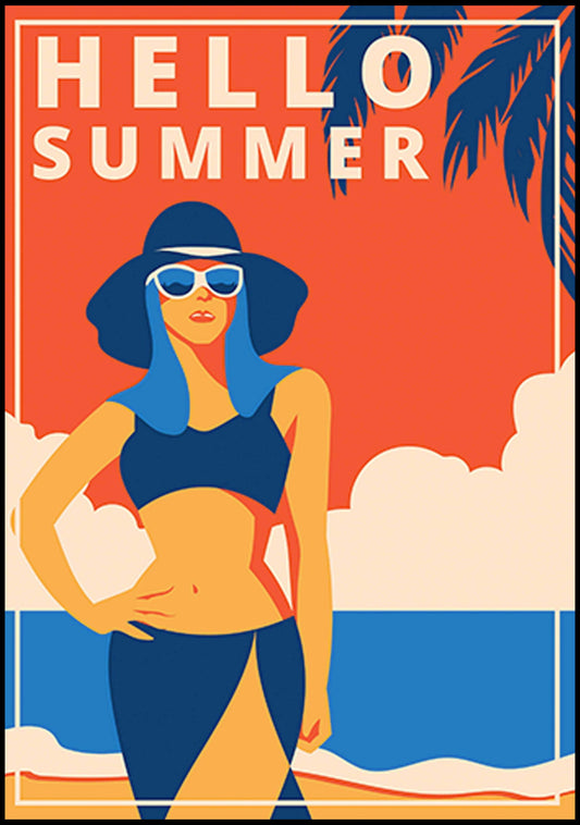 Hello Summer No 2 Poster - Hakyarts