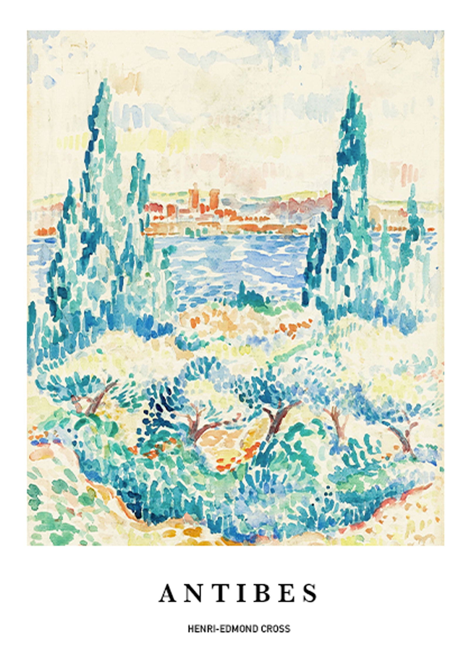 Henri-Edmond Cross  - Antibes Poster - Hakyarts