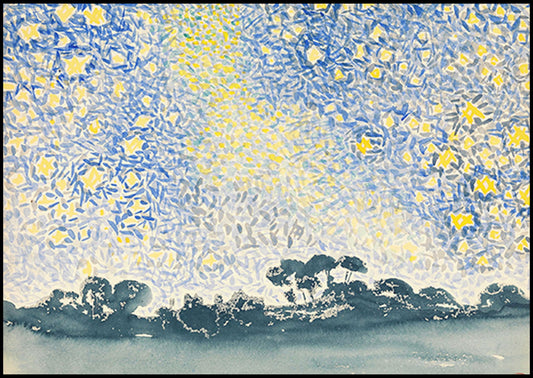 Henri-Edmond Cross - Landscape with Stars - Hakyarts