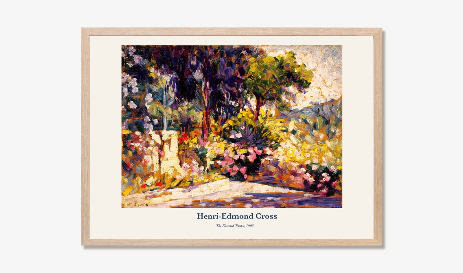 Henri-Edmond Cross - The Flowered Terrace Poster - Hakyarts