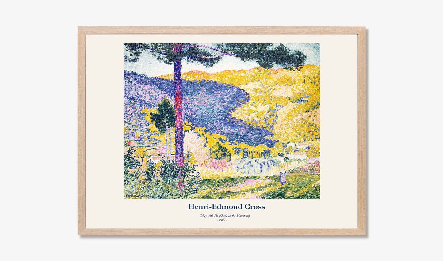 Henri-Edmond Cross - Valley with Fir (Shade on the Mountain) Poster - Hakyarts