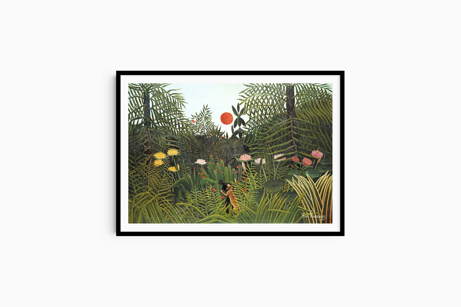 Henri Rousseau - Jungle with Setting Sun - Hakyarts