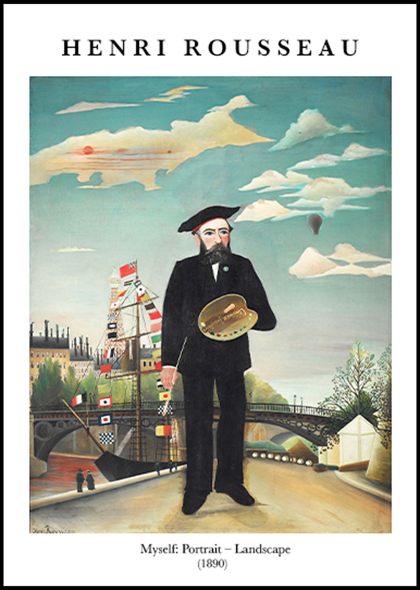 Henri Rousseau - Myself 'Portrait' Poster - Hakyarts