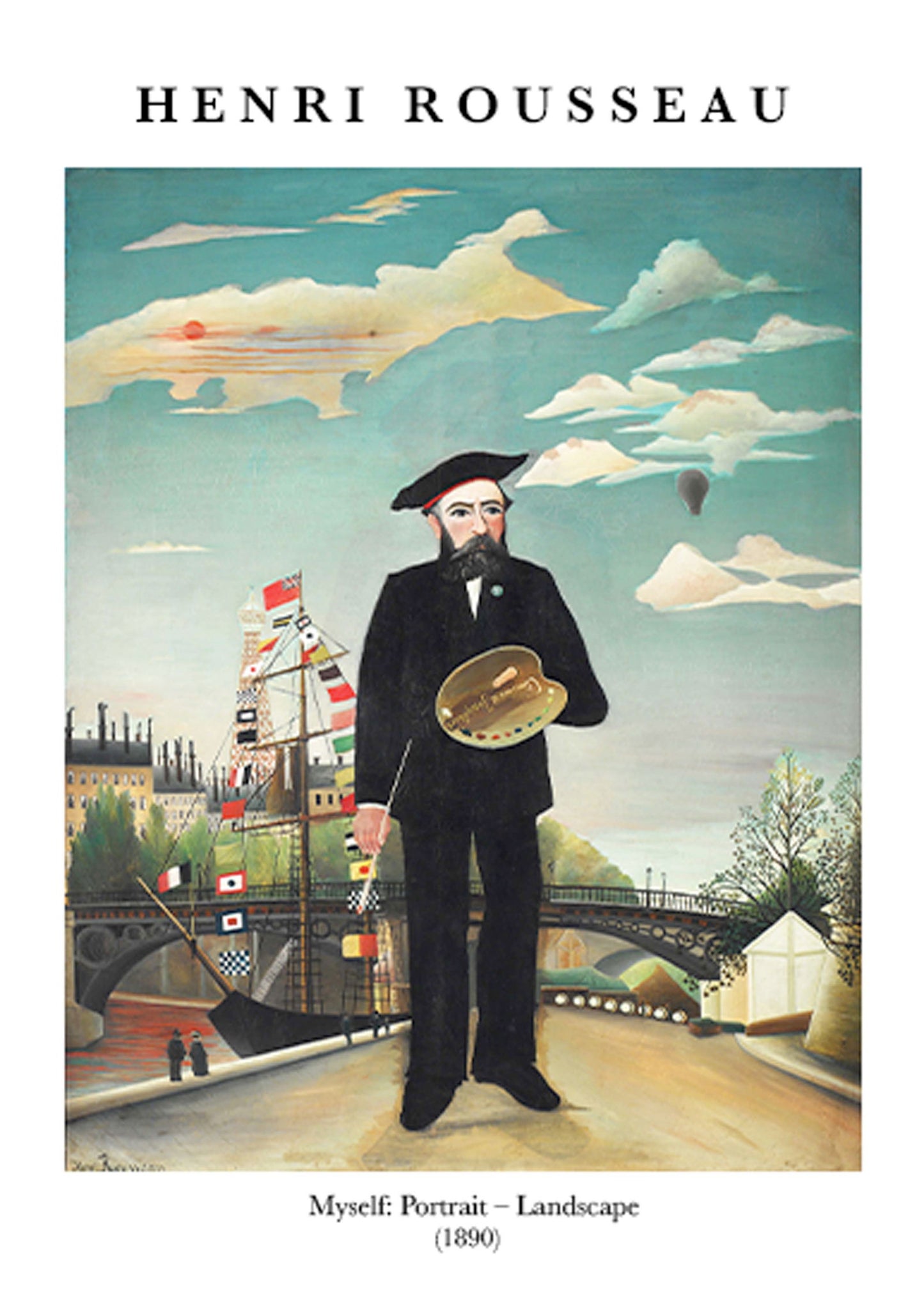 Henri Rousseau - Myself 'Portrait' Poster - Hakyarts