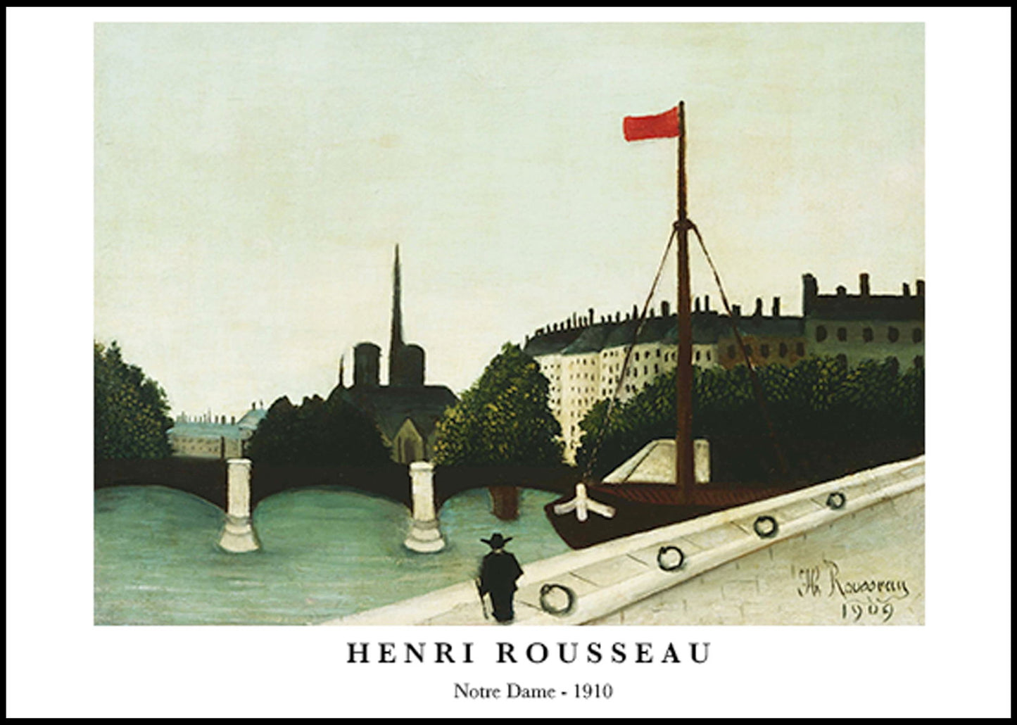 Henri Rousseau - Notre Drame Poster - Hakyarts