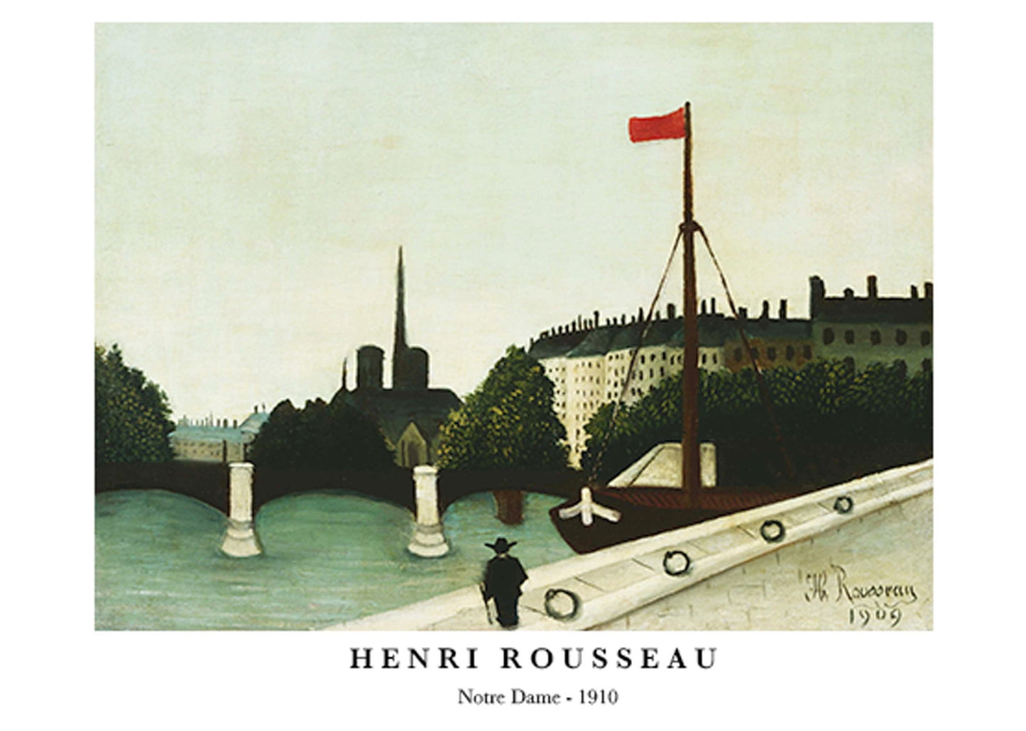 Henri Rousseau - Notre Drame Poster - Hakyarts